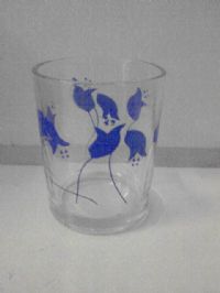 103彩花杯-蓝吊